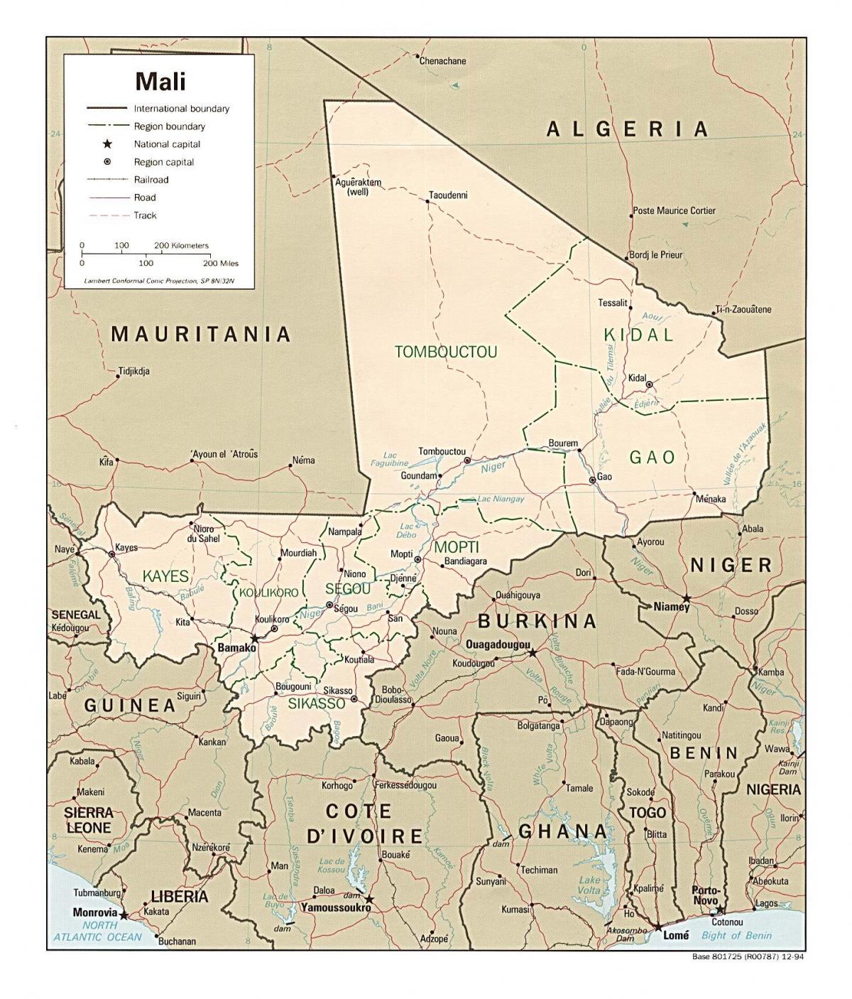地图马里的国家