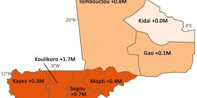地图上，马里人口