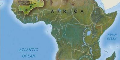 马里西部非洲的地图